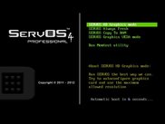 SERVOS Professional v4 Boot Screen